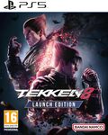 Couverture du jeu TEKKEN 8 Launch Edition pour PS5, montrant des personnages emblématiques en action avec des graphismes haute définition. L'image met en avant l'intensité des combats et les détails visuels réalistes, ainsi que le logo TEKKEN 8 et les men